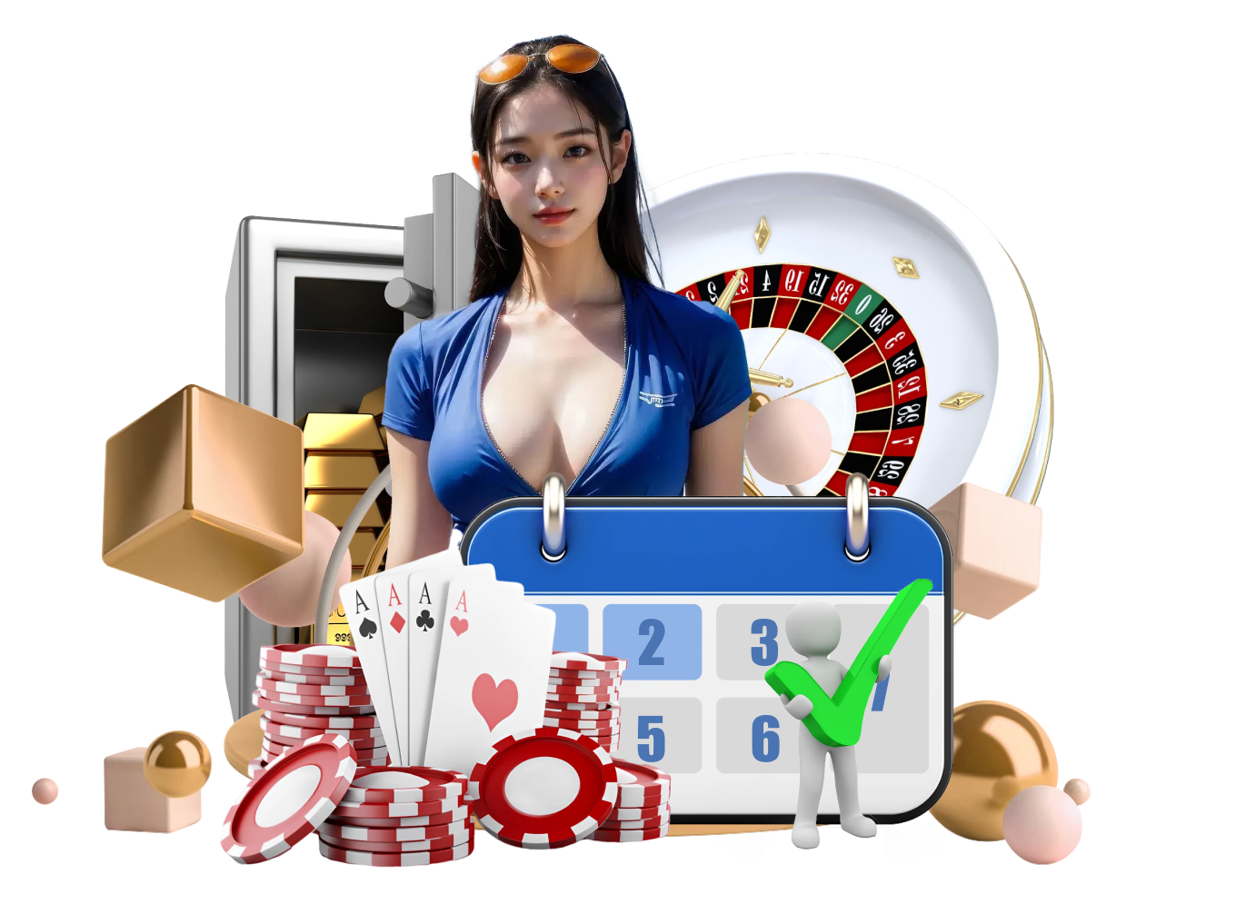 Slot game reels and symbols